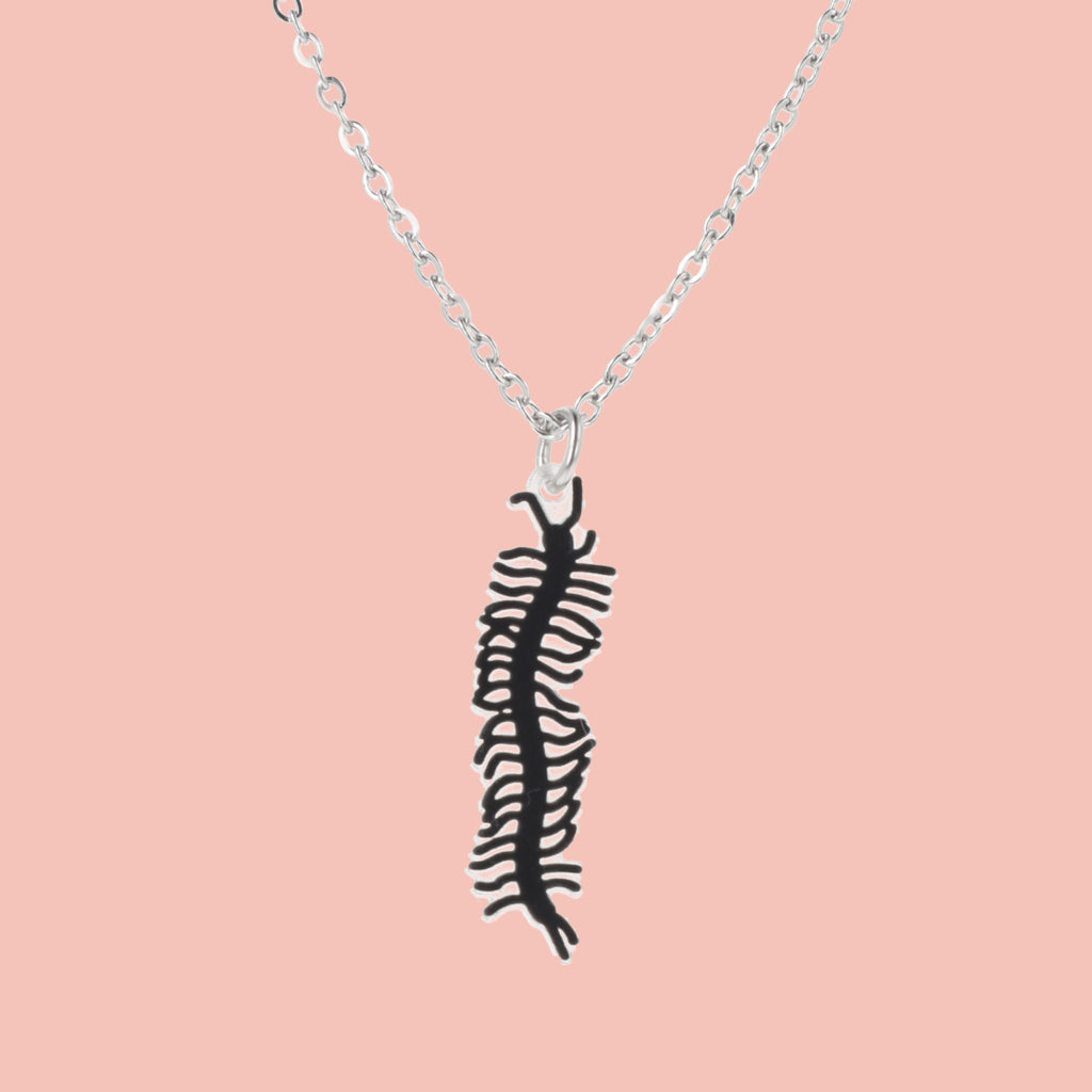 Centipede Necklace - Sour Cherry