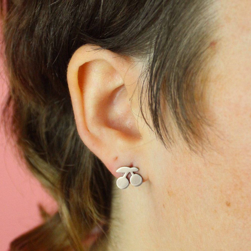 Cherry Stud Earrings - Sour Cherry