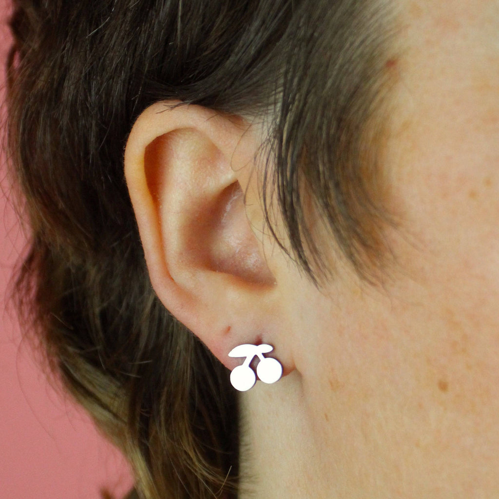 Cherry Stud Earrings - Sour Cherry