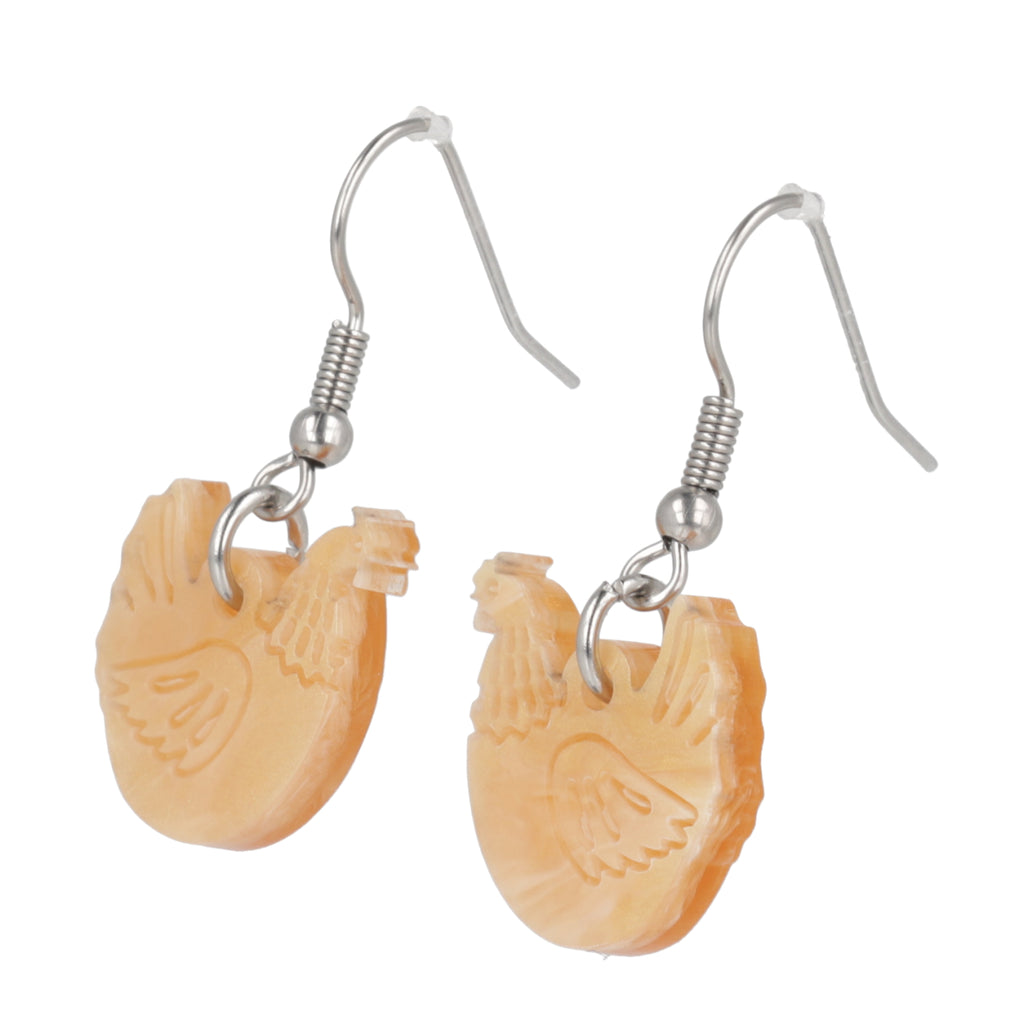 U OK Hen? Chicken Earrings - Sour Cherry