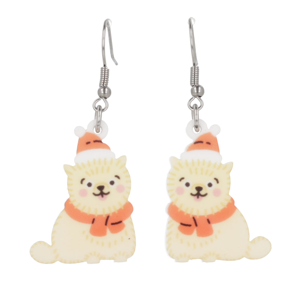 Santa Paws Earrings - Sour Cherry