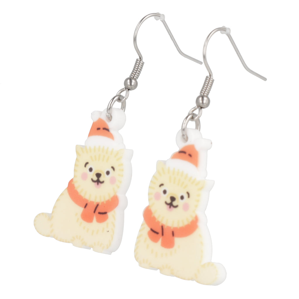 Santa Paws Earrings - Sour Cherry