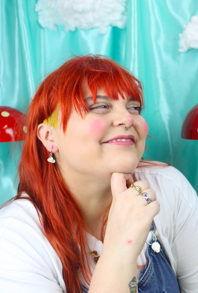 On Cloud 9 Hoop Earrings - Sour Cherry
