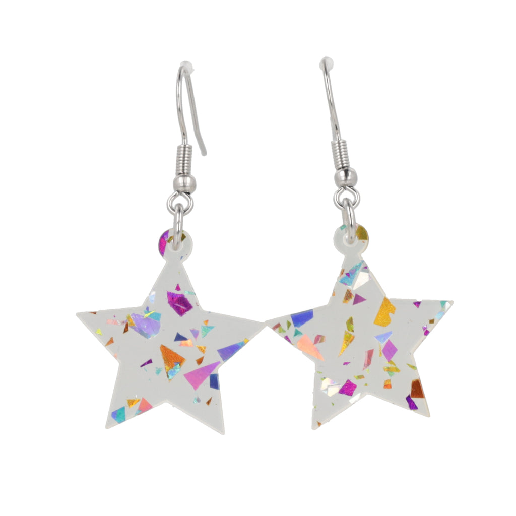 Confetti Stars are Blind Earrings - Sour Cherry