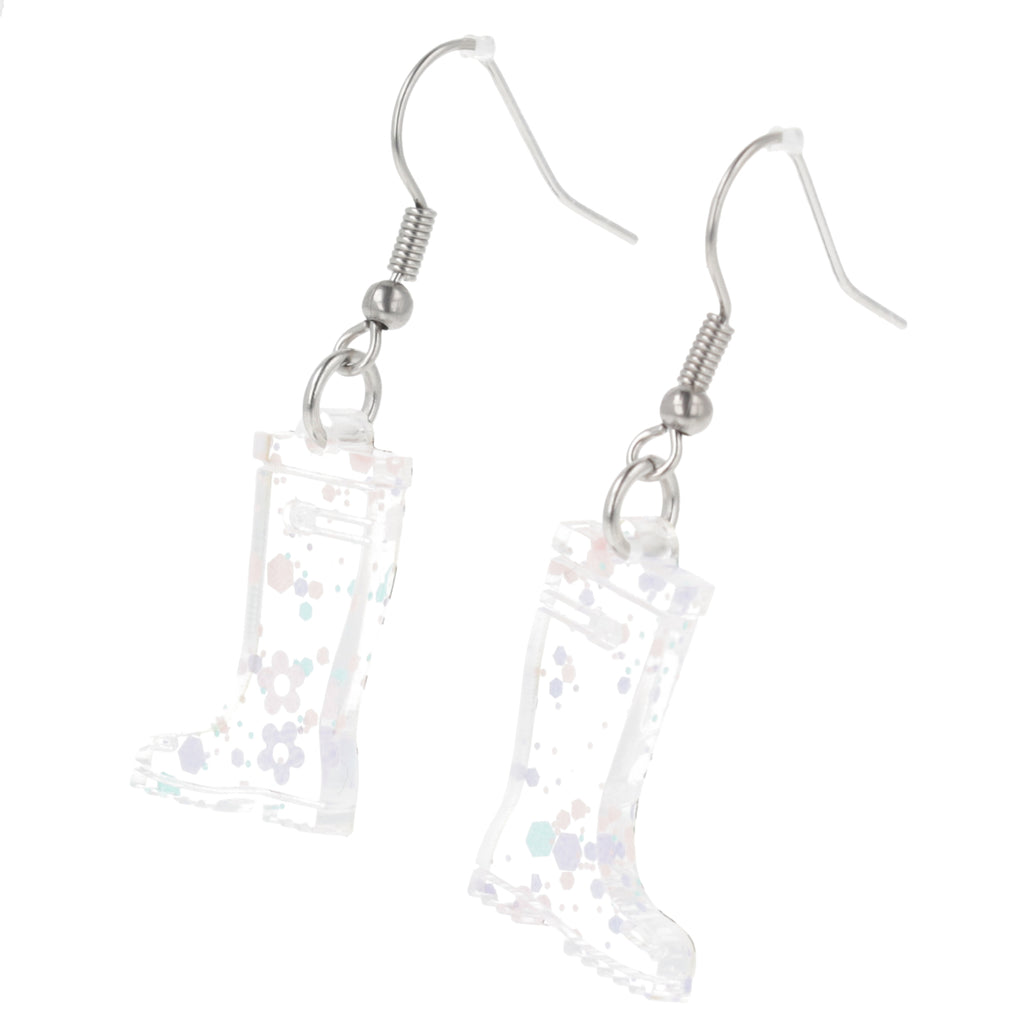 Confetti Wellies Earrings - Sour Cherry