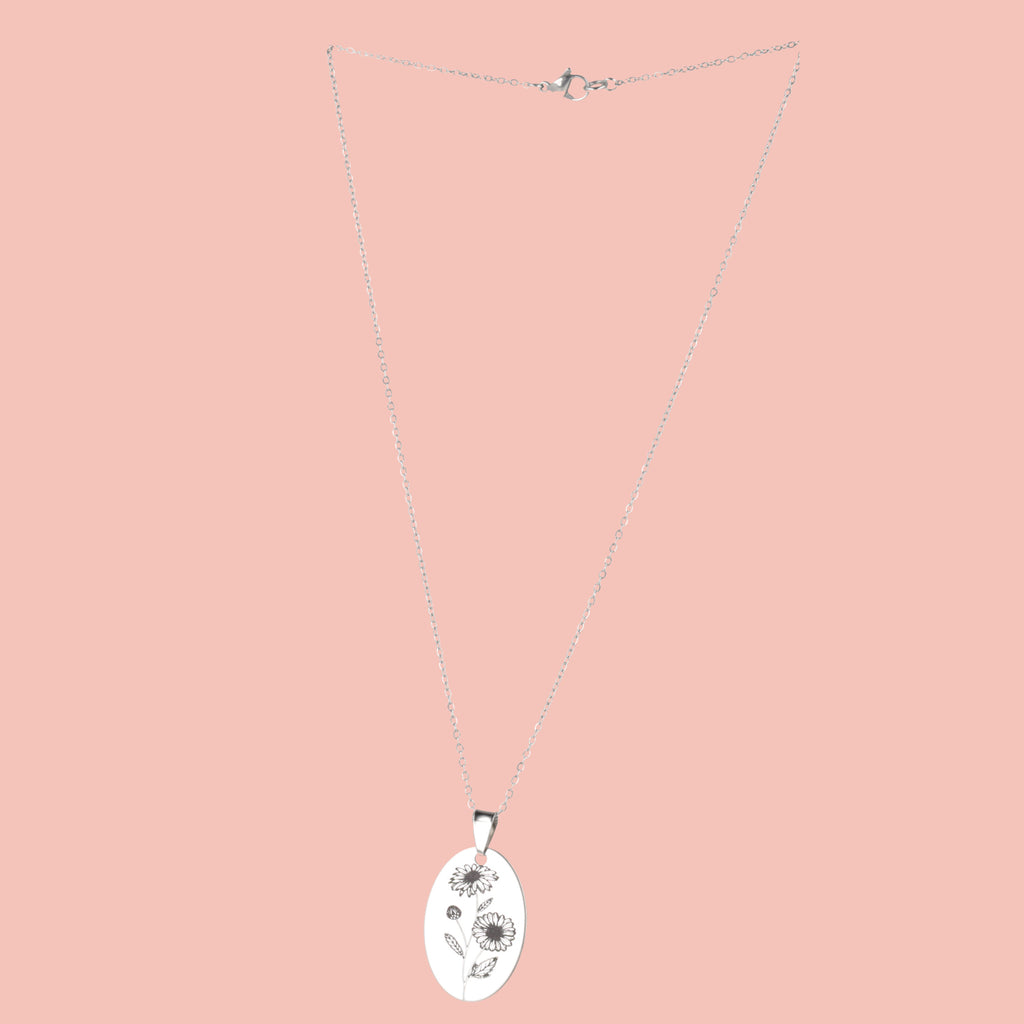 April Birth Flower Necklace - Daisy - Sour Cherry