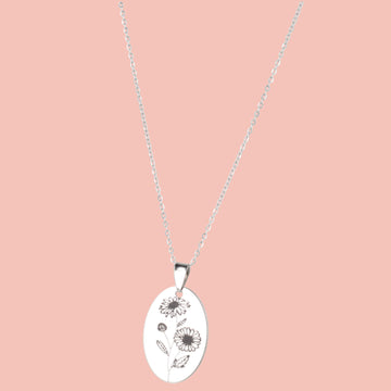 April Birth Flower Necklace - Daisy - Sour Cherry