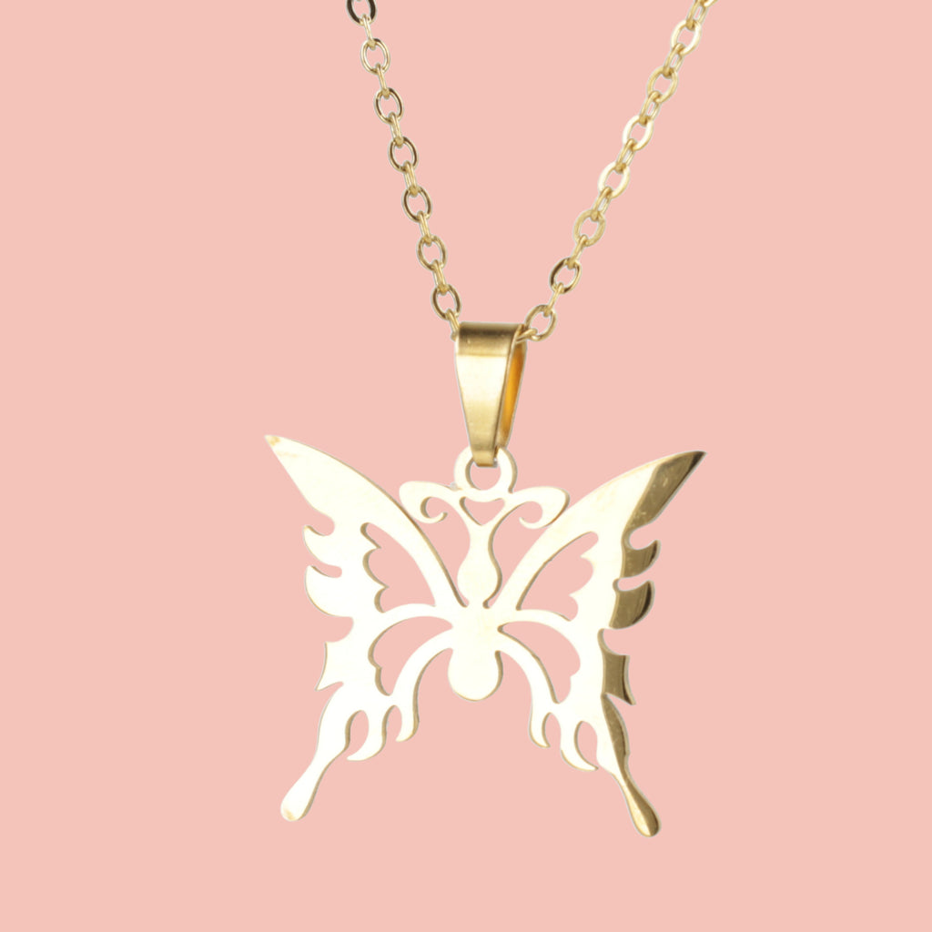 Ethereal Butterfly Necklace (Gold Plated) - Sour Cherry