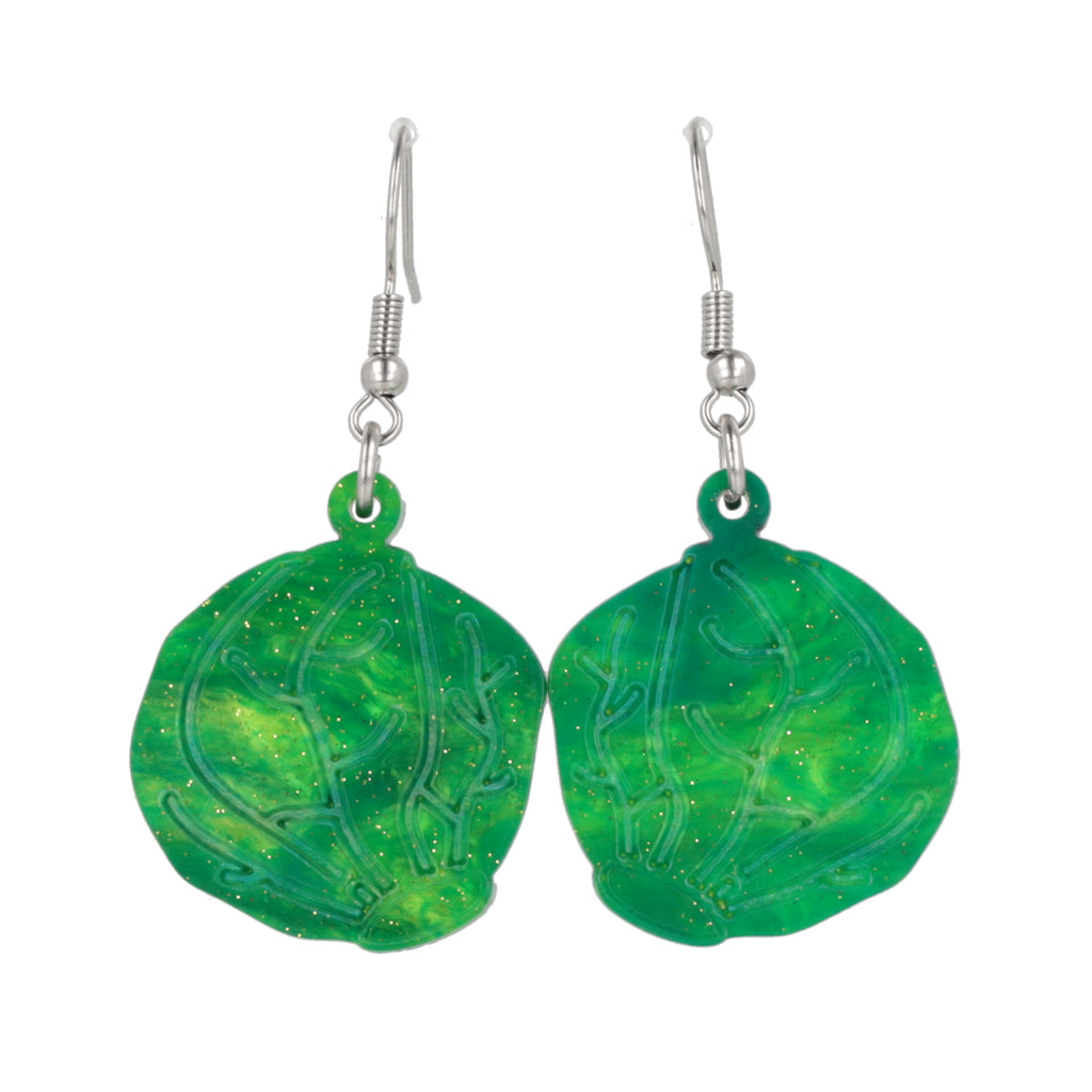 Everyday I'm Brusseling Sprout Earrings - Sour Cherry