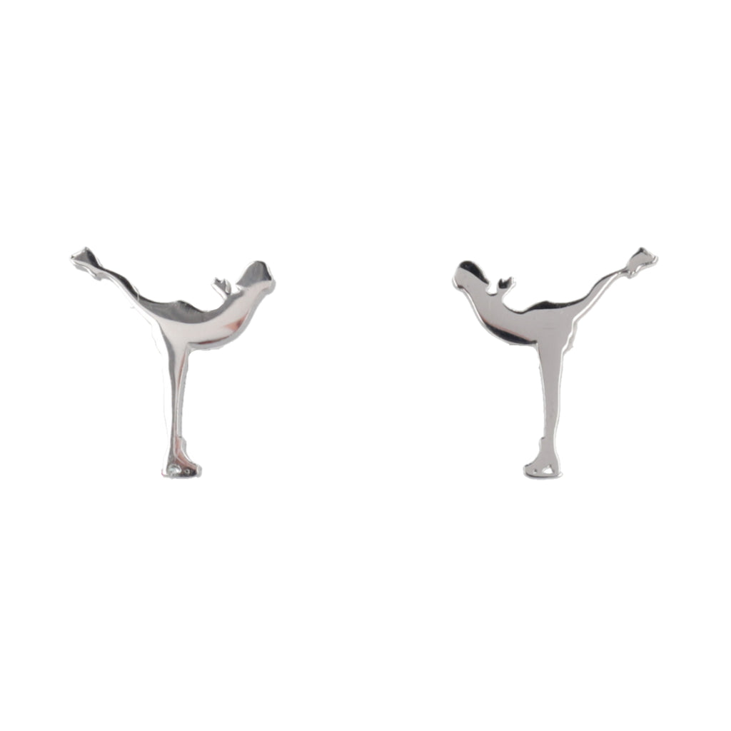 On Thin Ice Figure Skating Stud Earrings - Sour Cherry