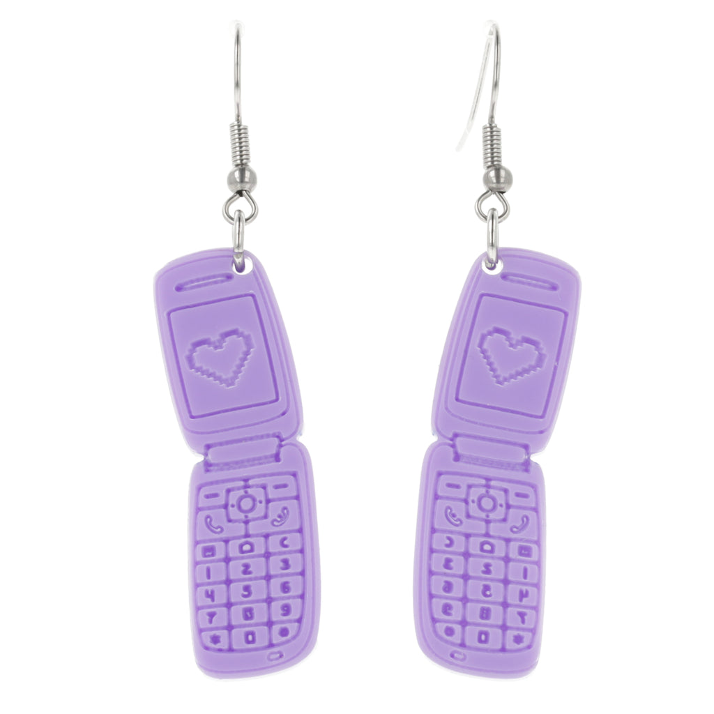 Flip Phone Earrings - Sour Cherry