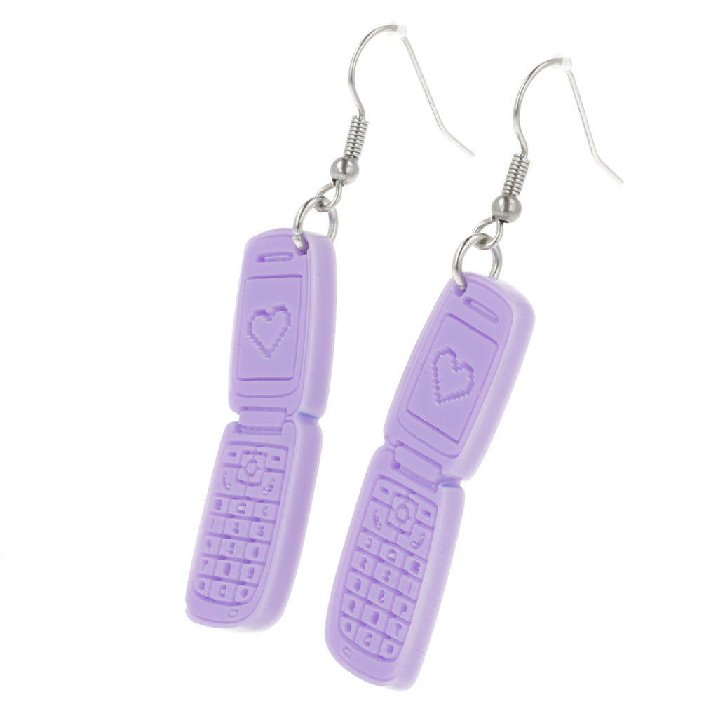 Flip Phone Earrings - Sour Cherry
