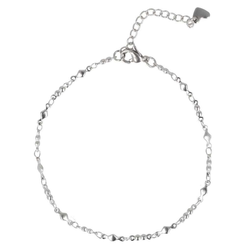 Beaded Diamond Anklet - Sour Cherry