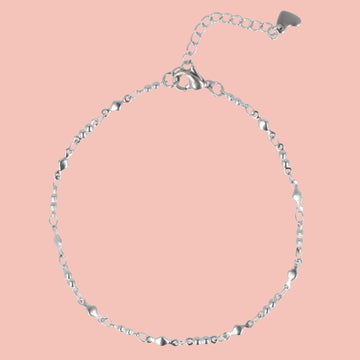 Beaded Diamond Anklet - Sour Cherry