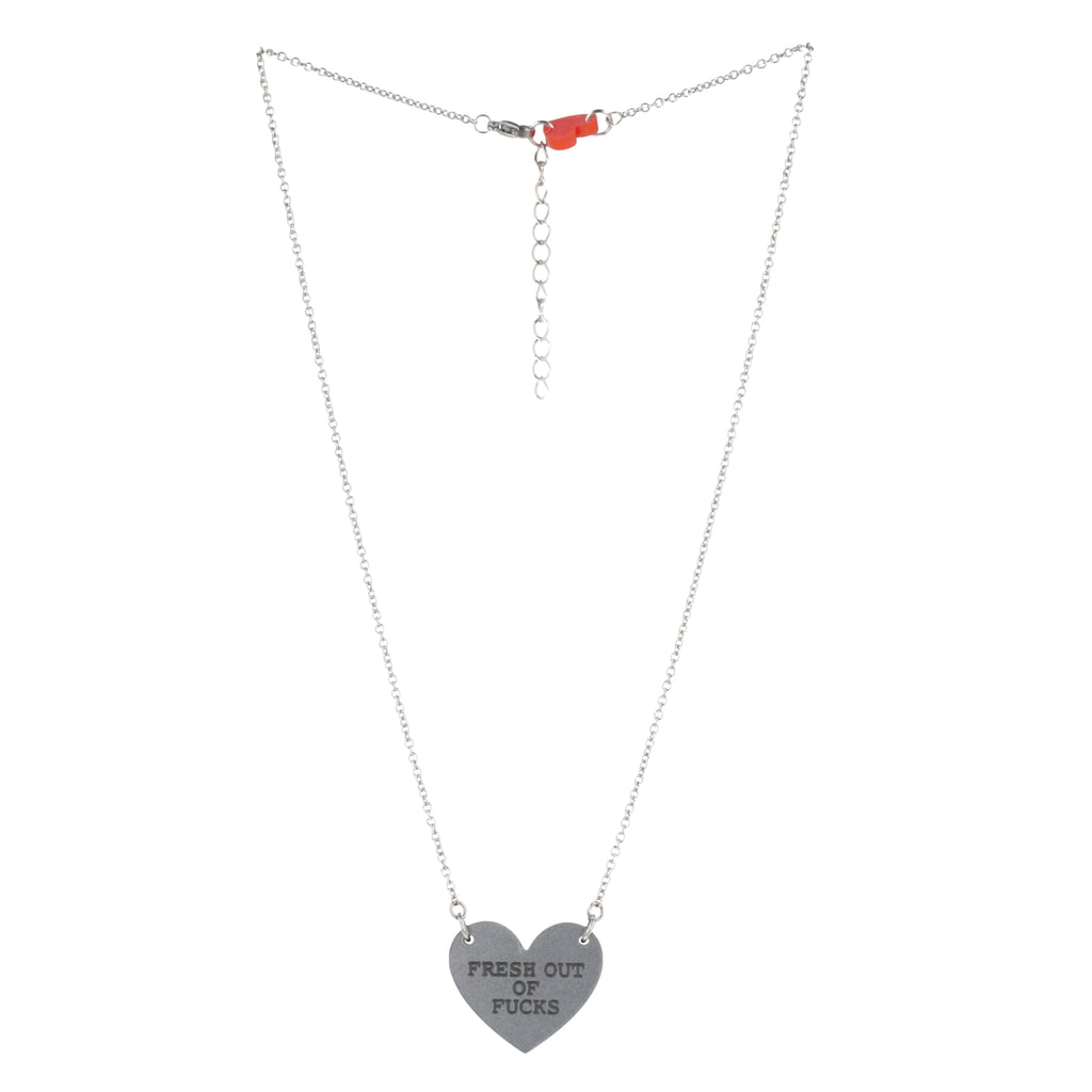 Fresh Out of Fucks Necklace - Sour Cherry