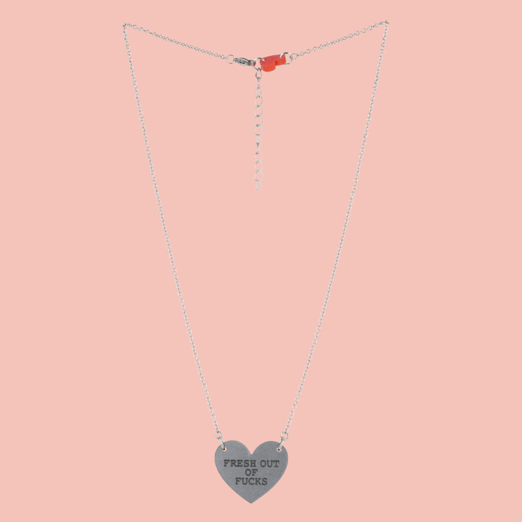 Fresh Out of Fucks Necklace - Sour Cherry