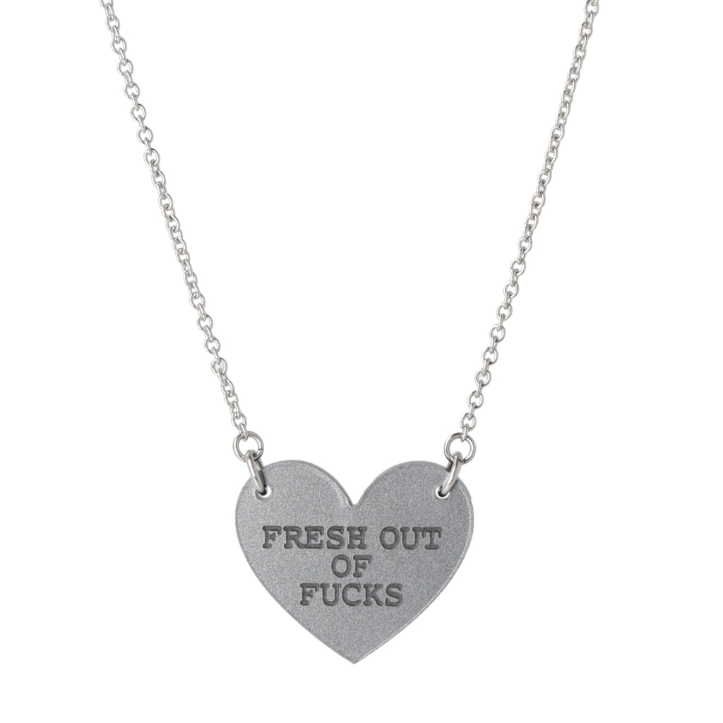 Fresh Out of Fucks Necklace - Sour Cherry