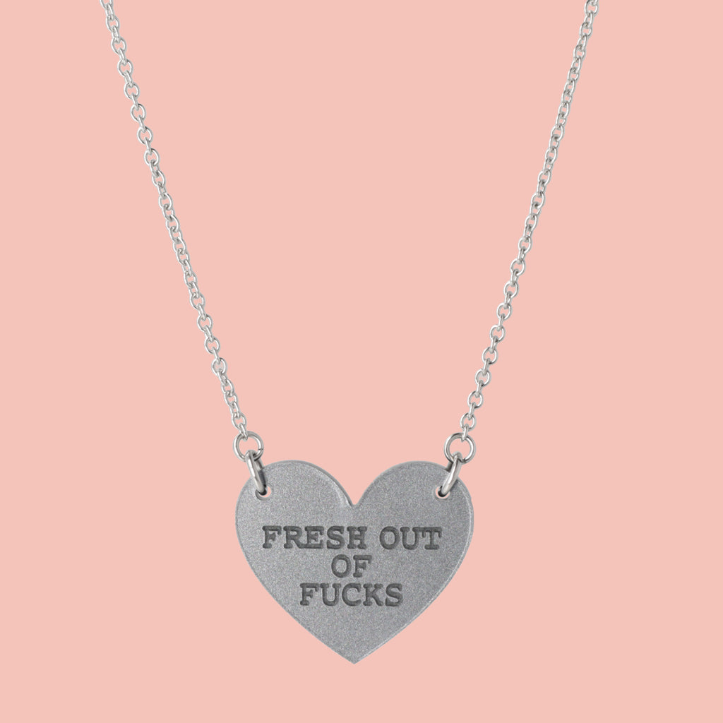 Fresh Out of Fucks Necklace - Sour Cherry