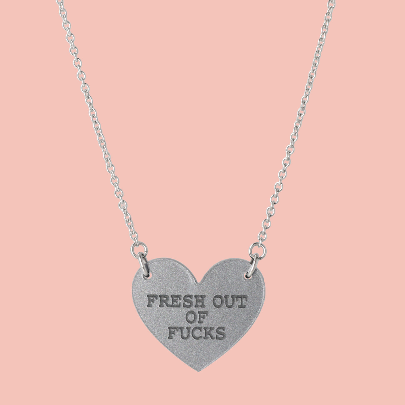 Fresh Out of Fucks Necklace - Sour Cherry