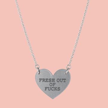 Fresh Out of Fucks Necklace - Sour Cherry