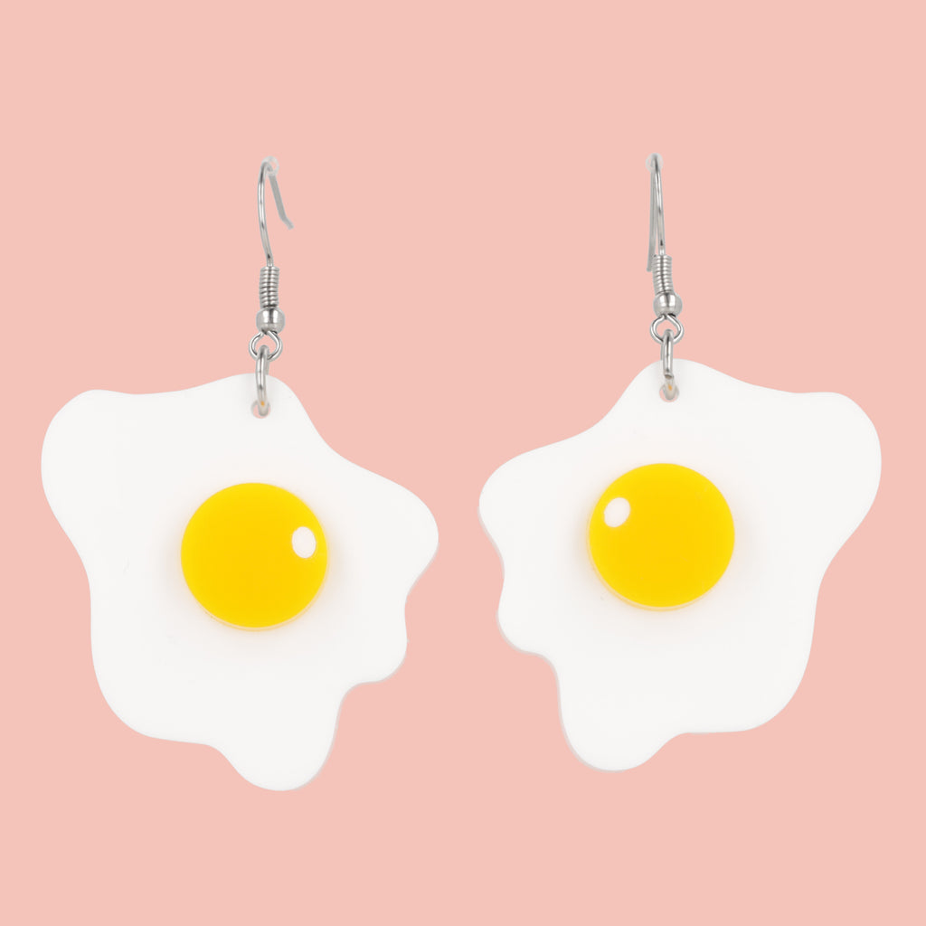 Fried Egg Earrings - Sour Cherry