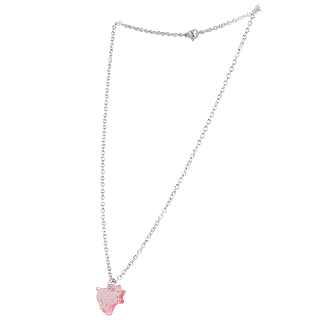 Glitter Piggy In The Middle Necklace - Sour Cherry