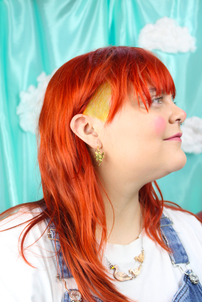 Fairy Earrings (Gold Plated) - Sour Cherry