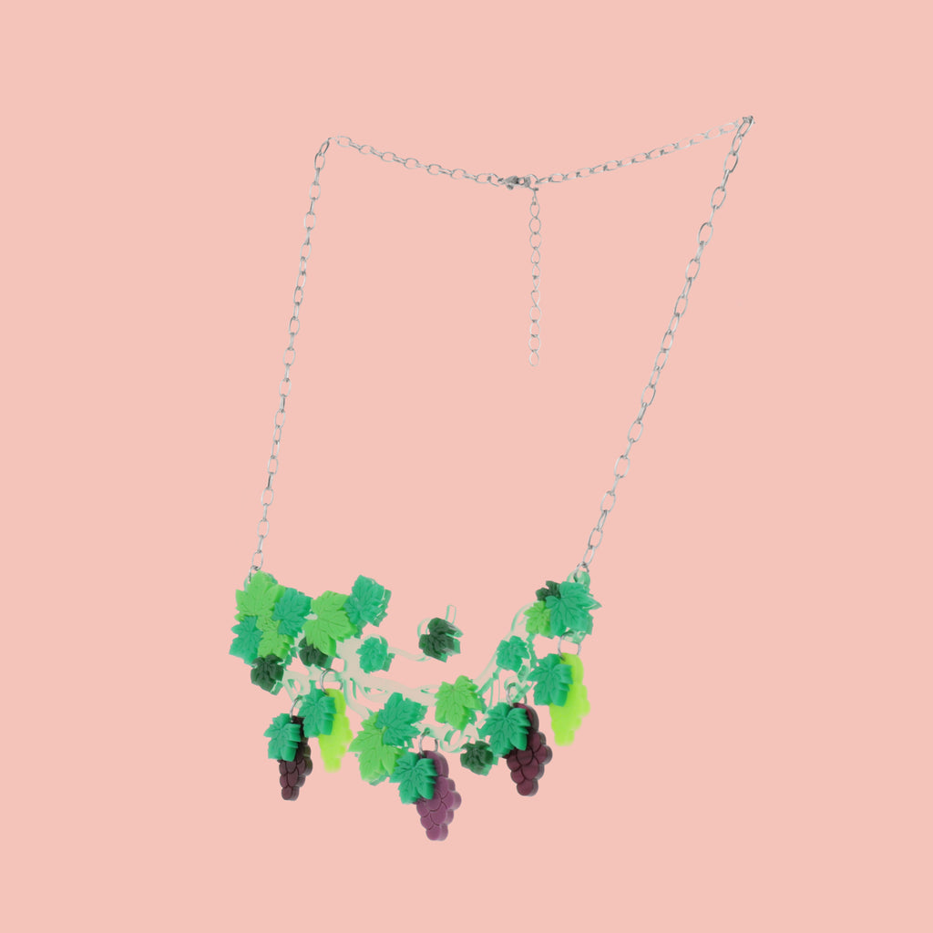 Heard It On The Grapevine Necklace - Sour Cherry