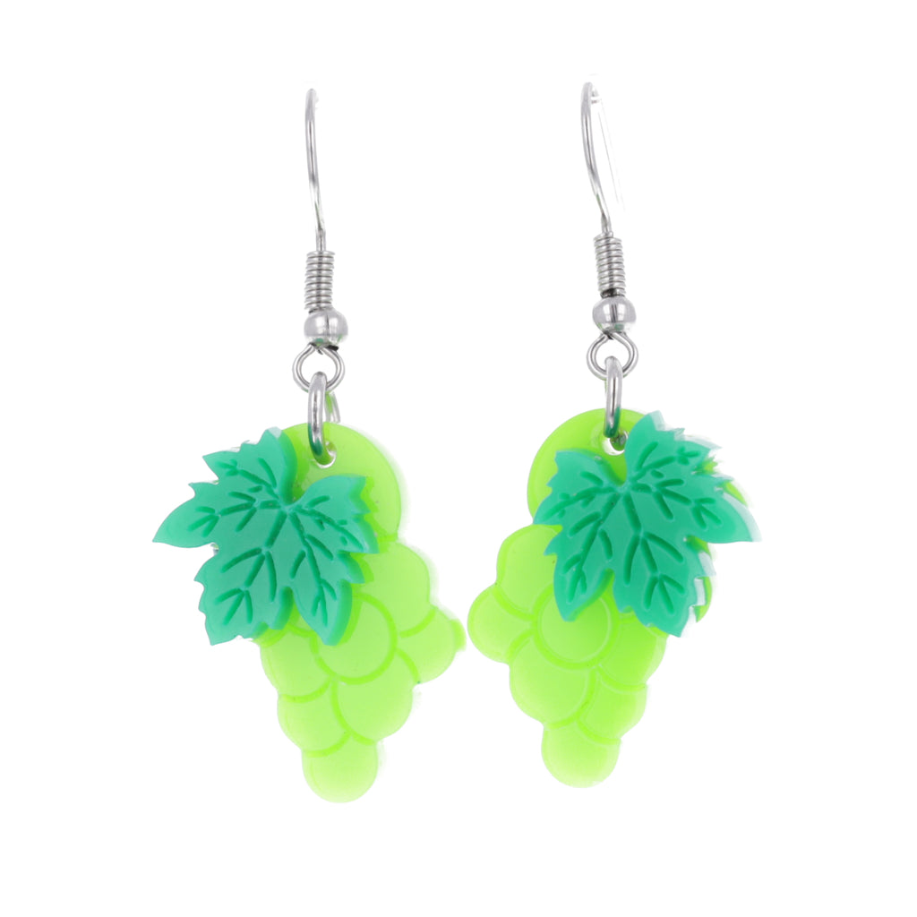 Green Grapes Earrings - Sour Cherry