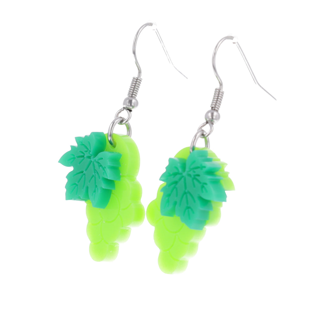 Green Grapes Earrings - Sour Cherry