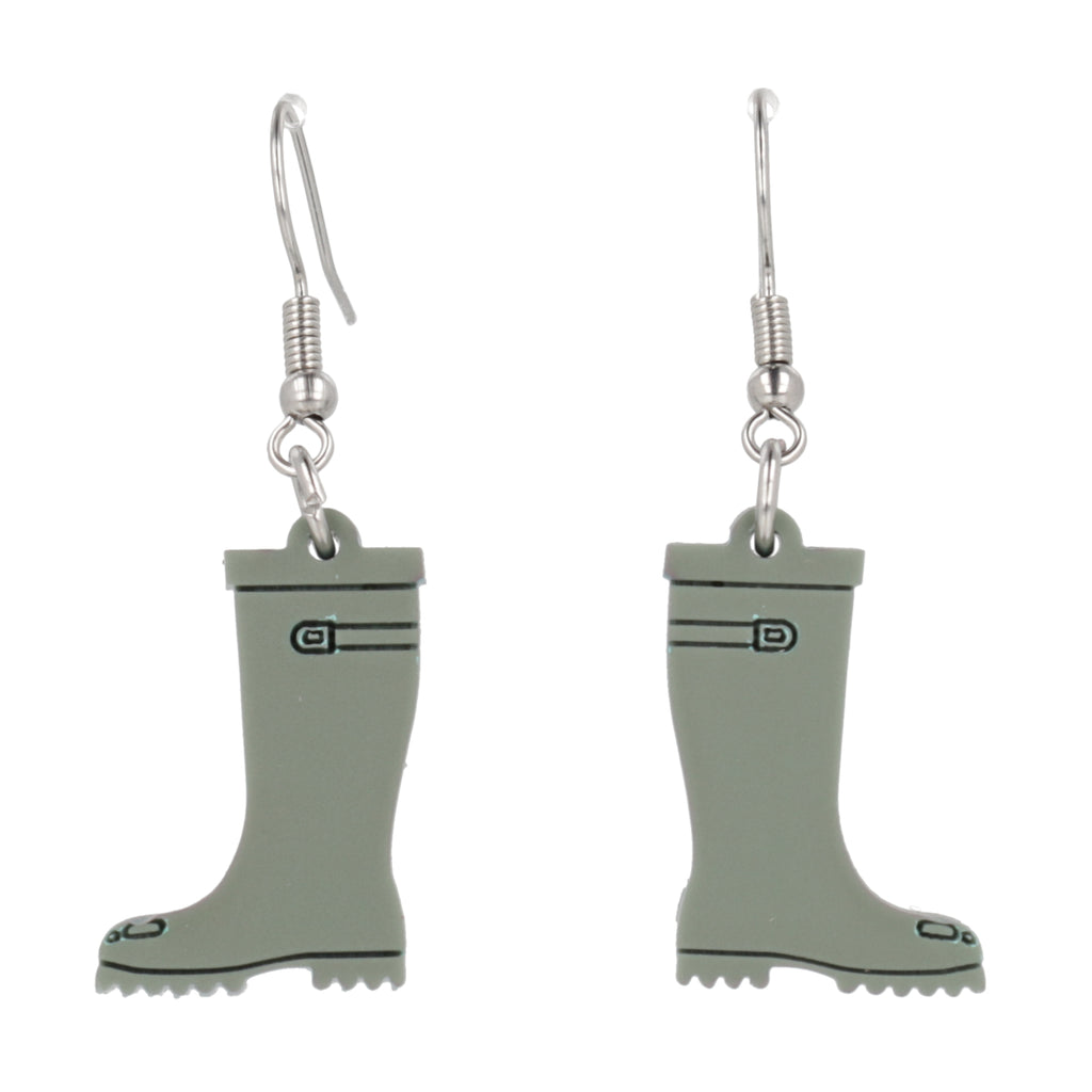 Green Wellies Earrings - Sour Cherry
