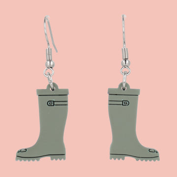 Green Wellies Earrings - Sour Cherry