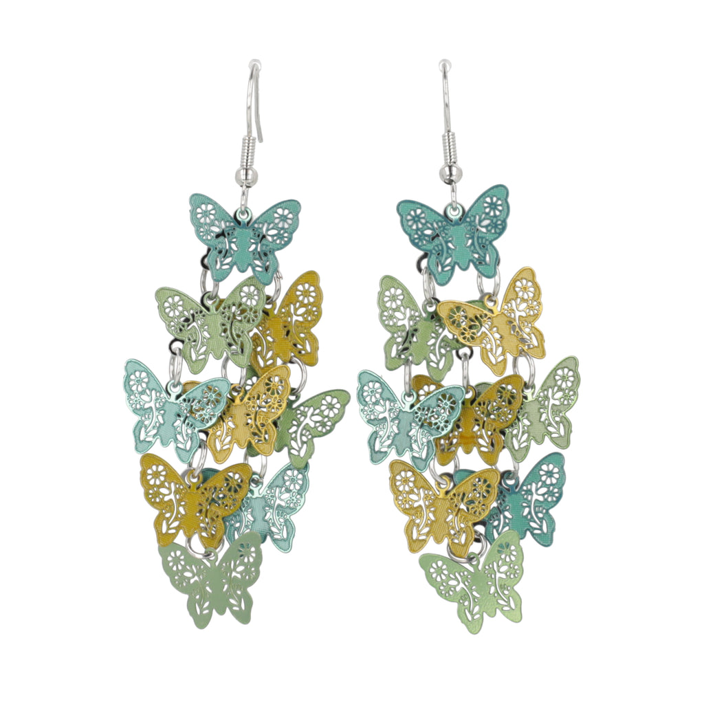 Green Butterfly Earrings - Sour Cherry