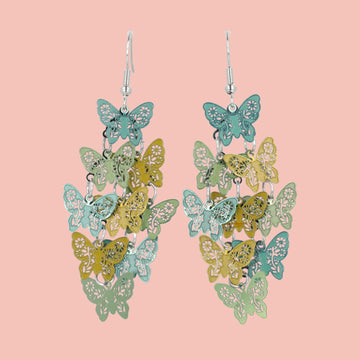 Green Butterfly Earrings - Sour Cherry