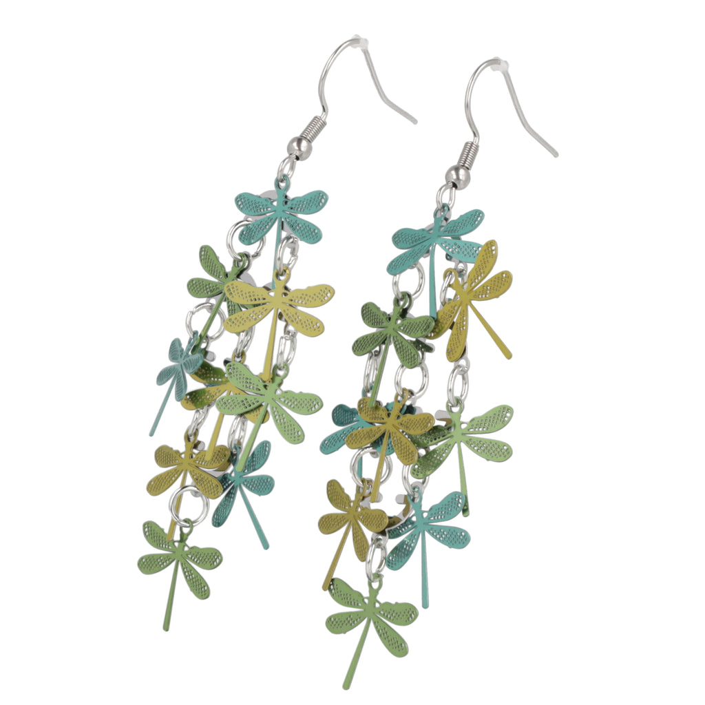 Green Dragonfly Earrings - Sour Cherry