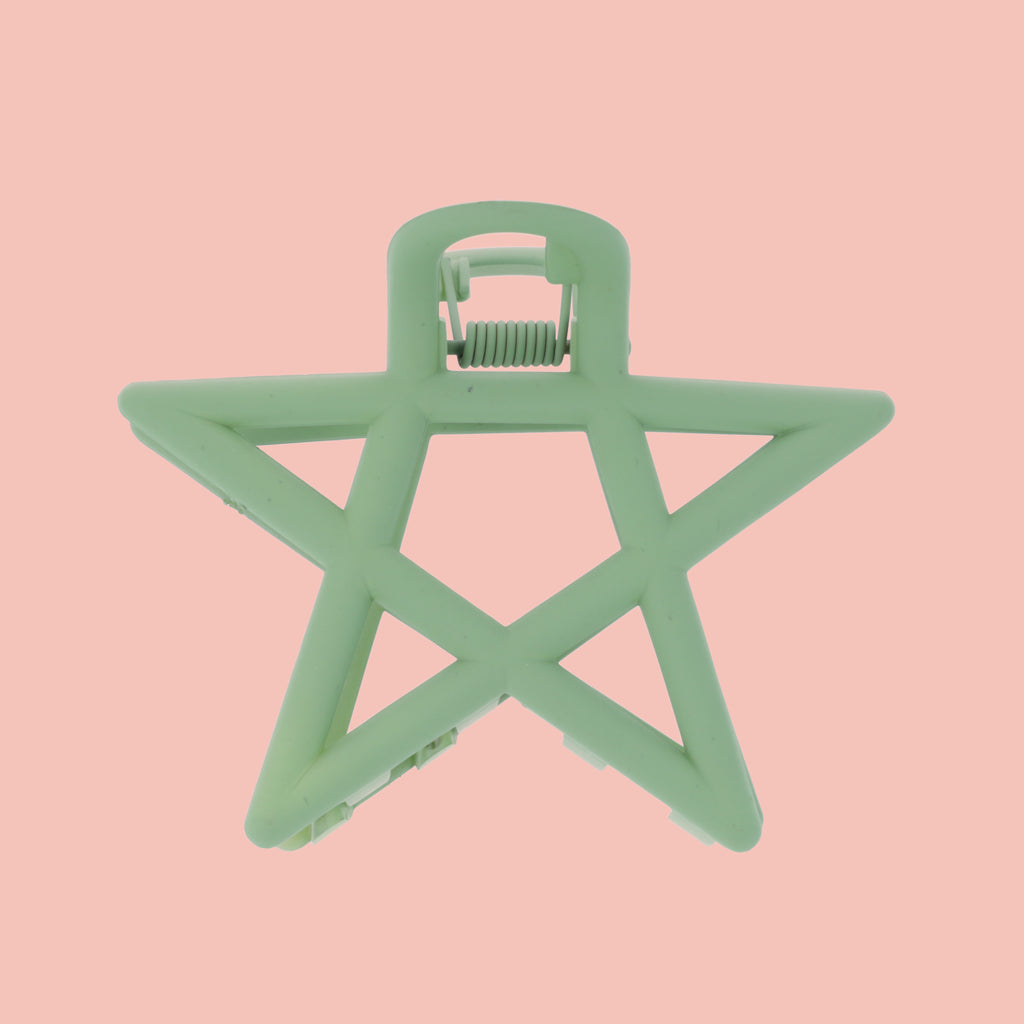 Pentagram Hair Clip - Sage Green - Sour Cherry