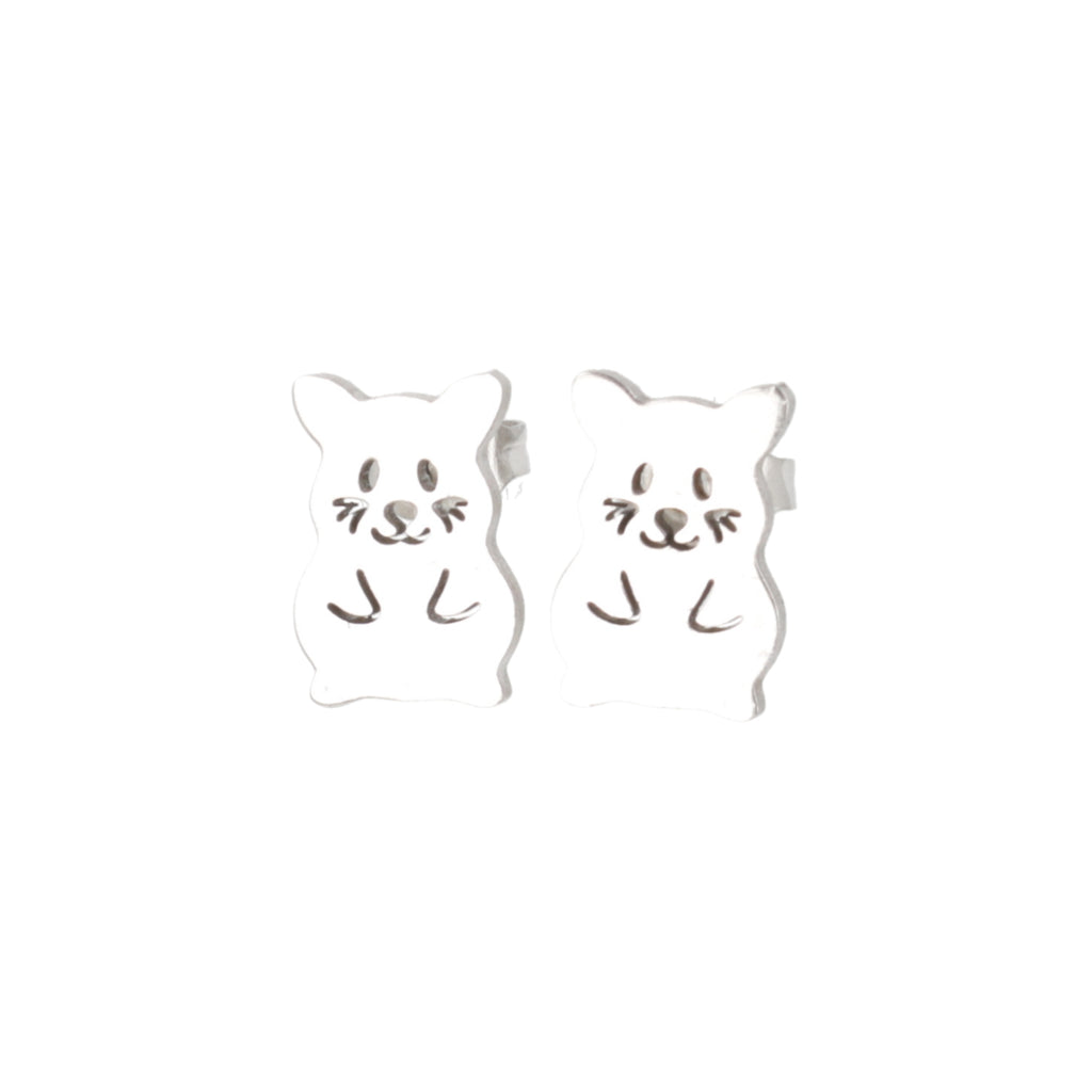 Hamster Stud Earrings - Sour Cherry