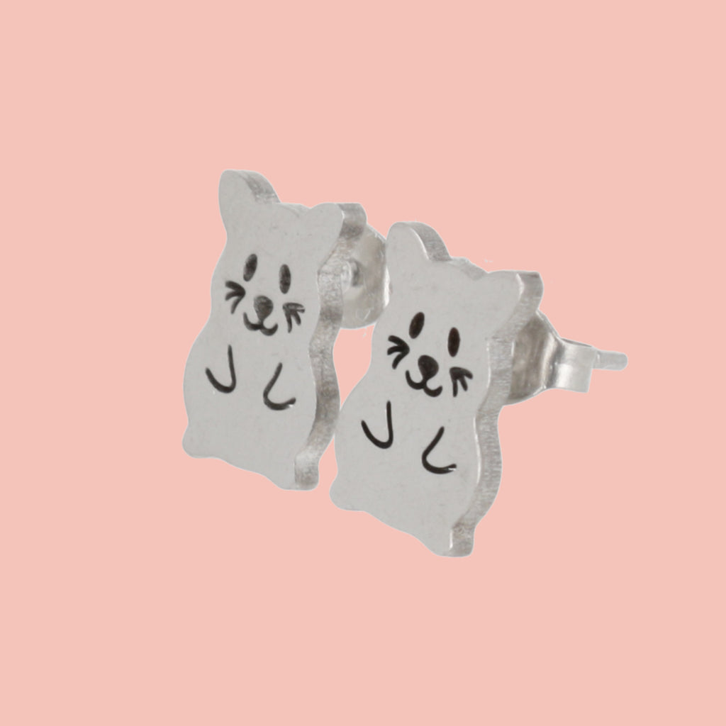 Hamster Stud Earrings - Sour Cherry