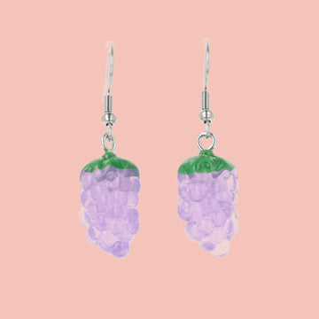 Got Any Grapes? Earrings (Purple) - Sour Cherry
