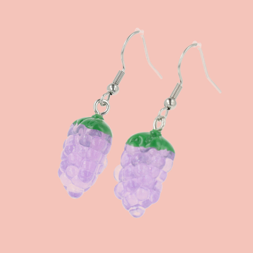 Got Any Grapes? Earrings (Purple) - Sour Cherry