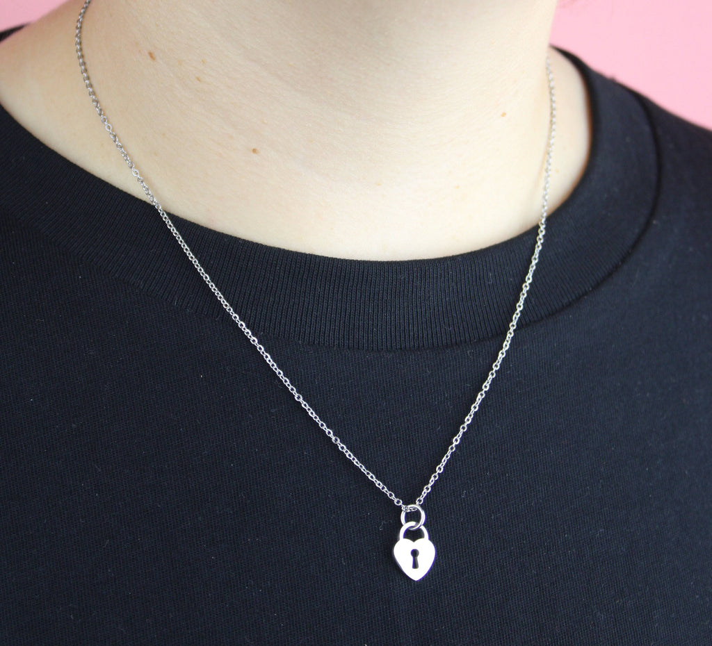 Locked Heart Necklace - Sour Cherry