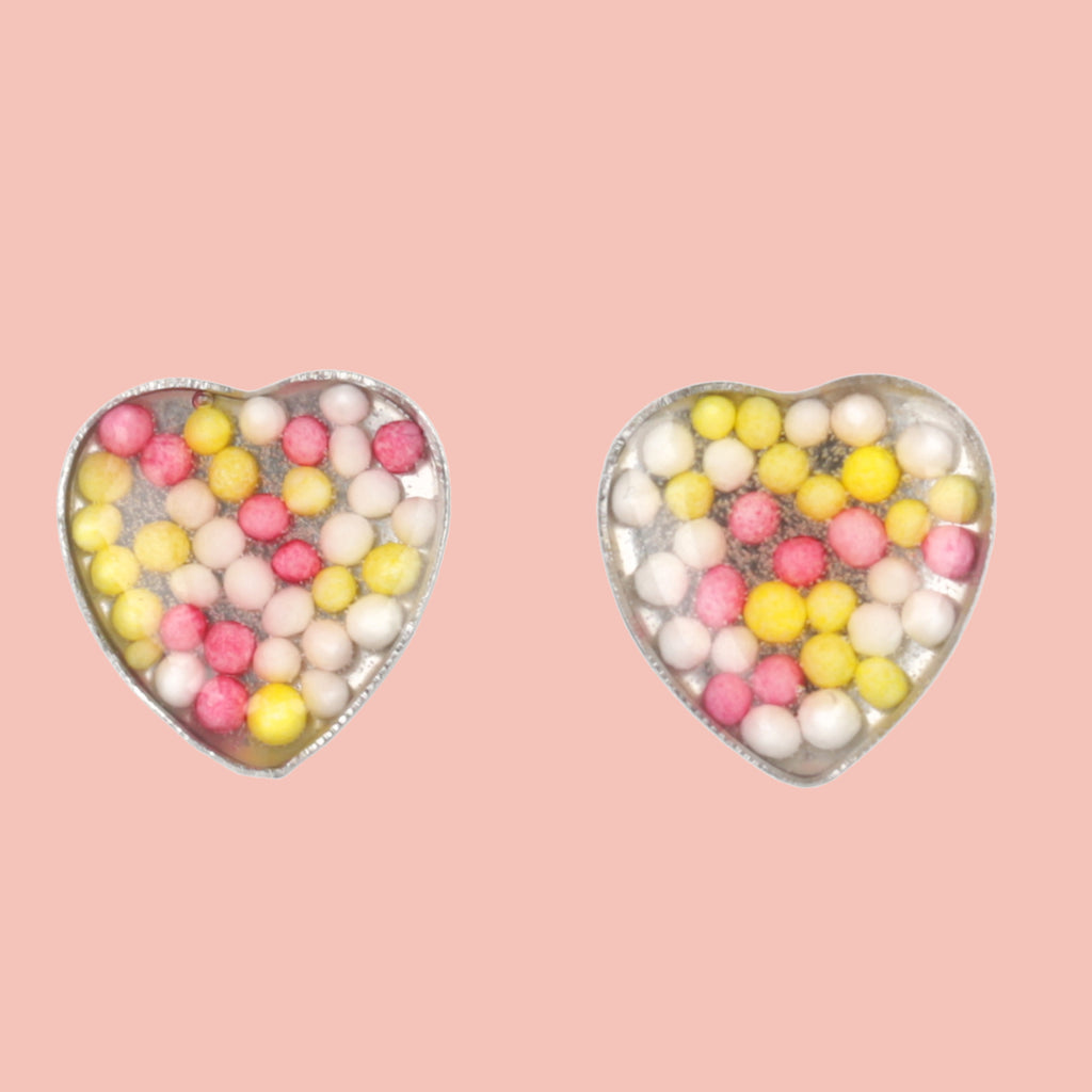 Hundreds and Thousands Sprinkle Earrings - Sour Cherry