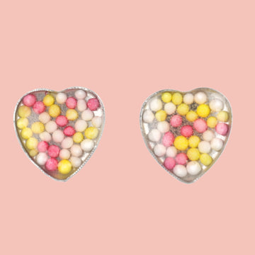 Hundreds and Thousands Sprinkle Earrings - Sour Cherry
