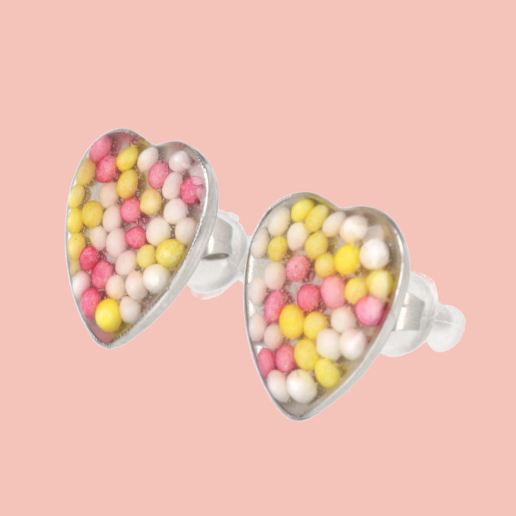 Hundreds and Thousands Sprinkle Earrings - Sour Cherry