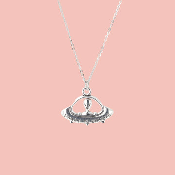 I Want To Believe UFO Necklace - Sour Cherry