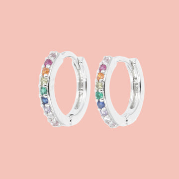 Infinity Huggie Hoop Earrings - Sour Cherry