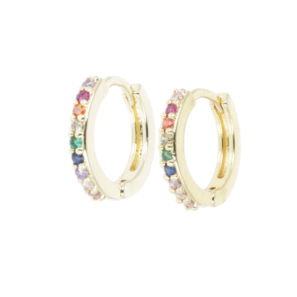 Infinity Huggie Hoop Earrings (Gold Plated) - Sour Cherry