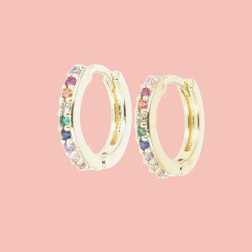 Infinity Huggie Hoop Earrings (Gold Plated) - Sour Cherry
