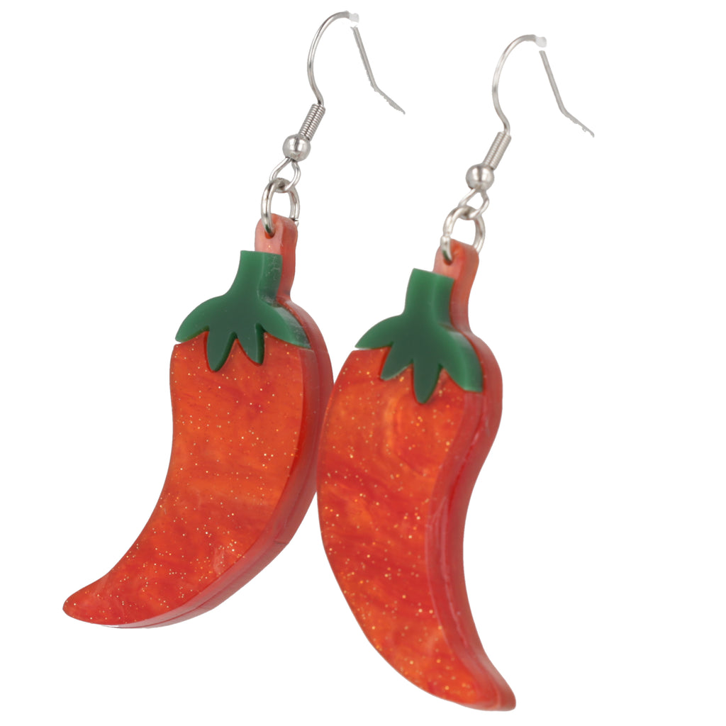 Insanity Chili Pepper Earrings - Sour Cherry