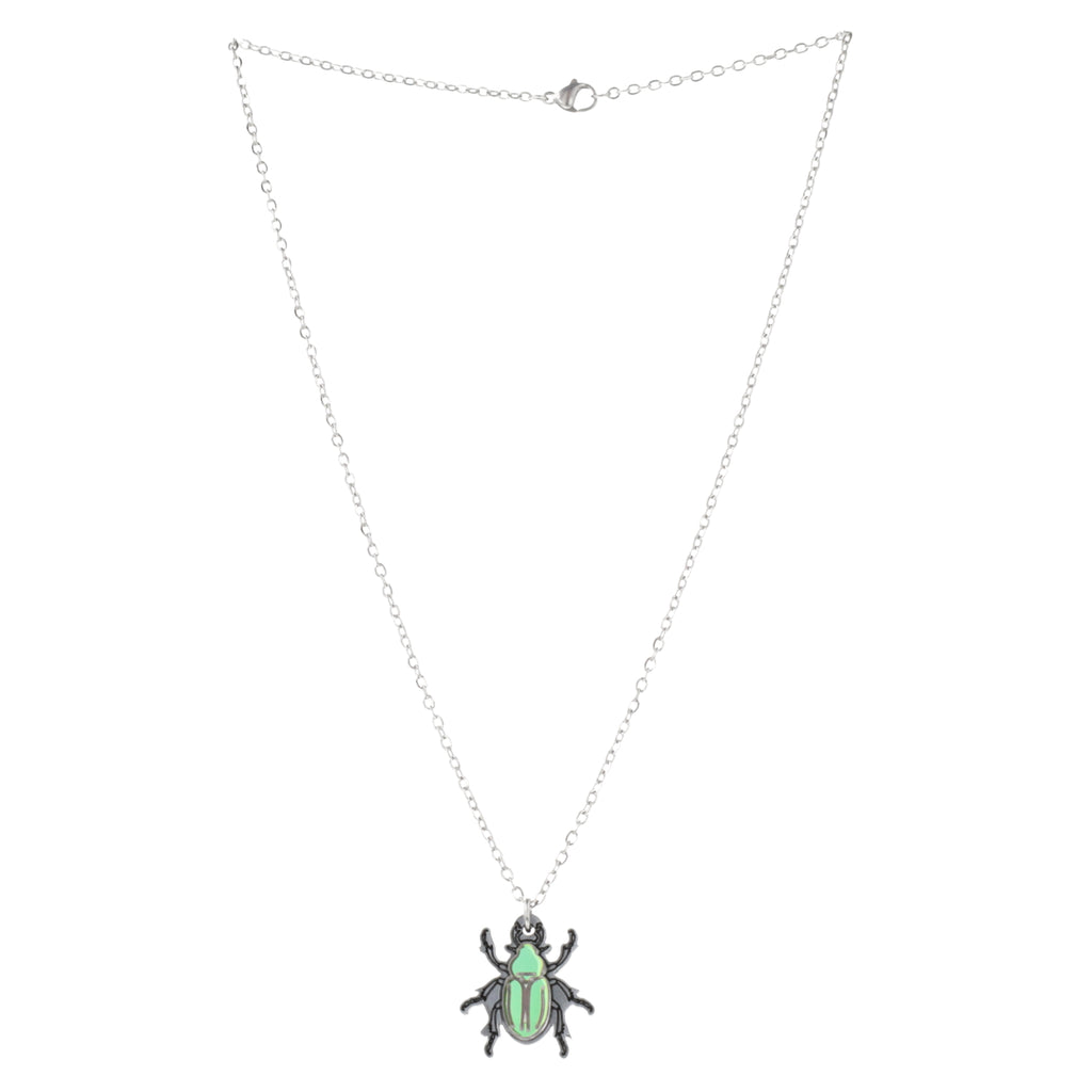 Jewel Summer Beetle Necklace - Sour Cherry